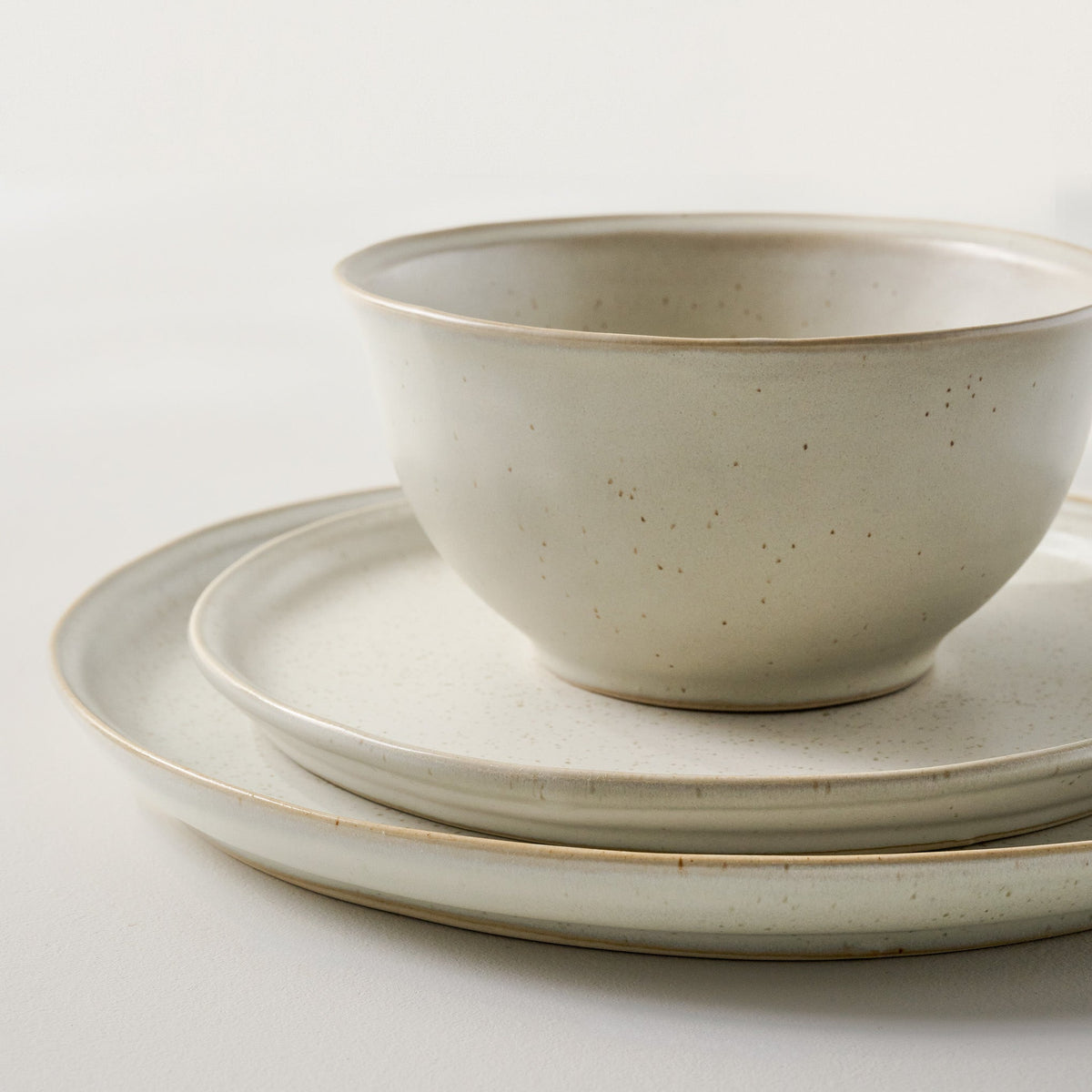 Mavelle French Grey 3-Piece Place Setting dinnerware set