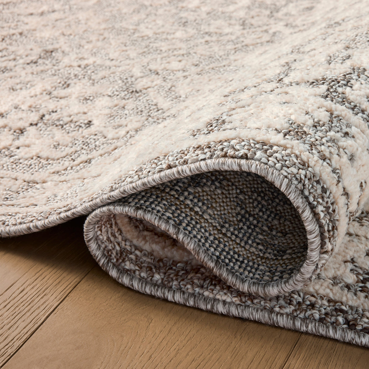 Mavelle Gigi Grey Ivory Rug area rug - Styled in Room