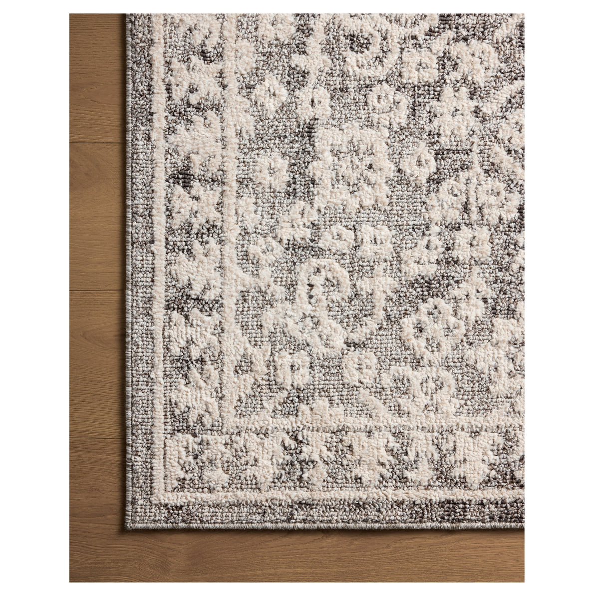 Mavelle Gigi Grey Ivory Rug area rug - Close-Up