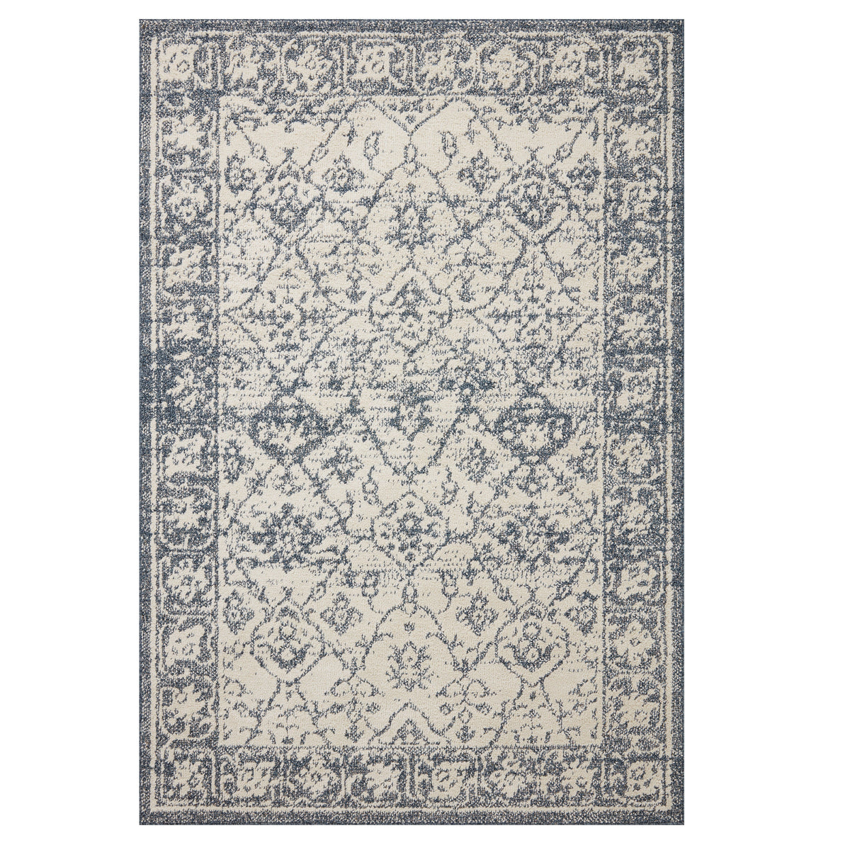 Mavelle Gigi Ivory Blue Rug area rug - Detail View