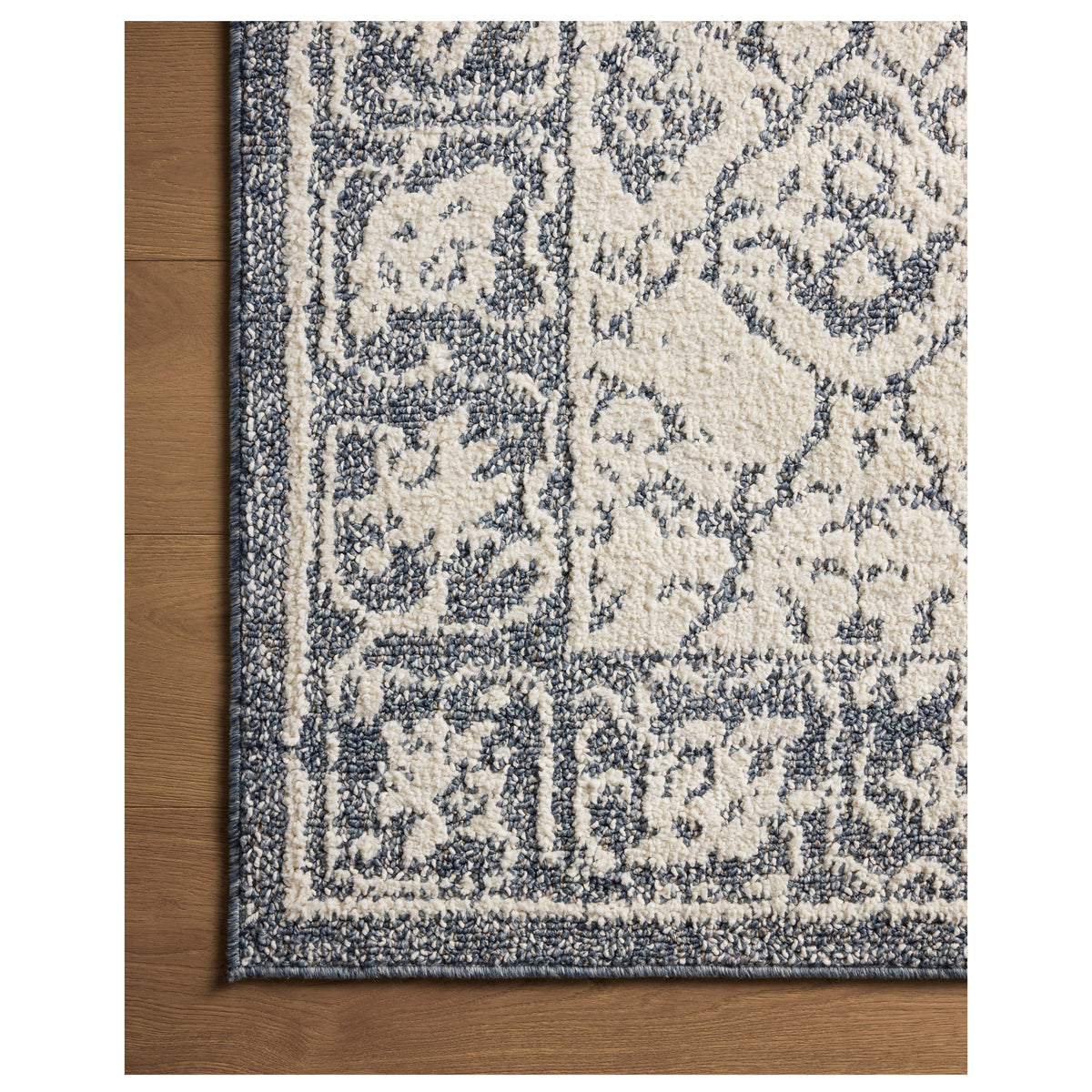 Mavelle Gigi Ivory Blue Rug area rug - Close-Up