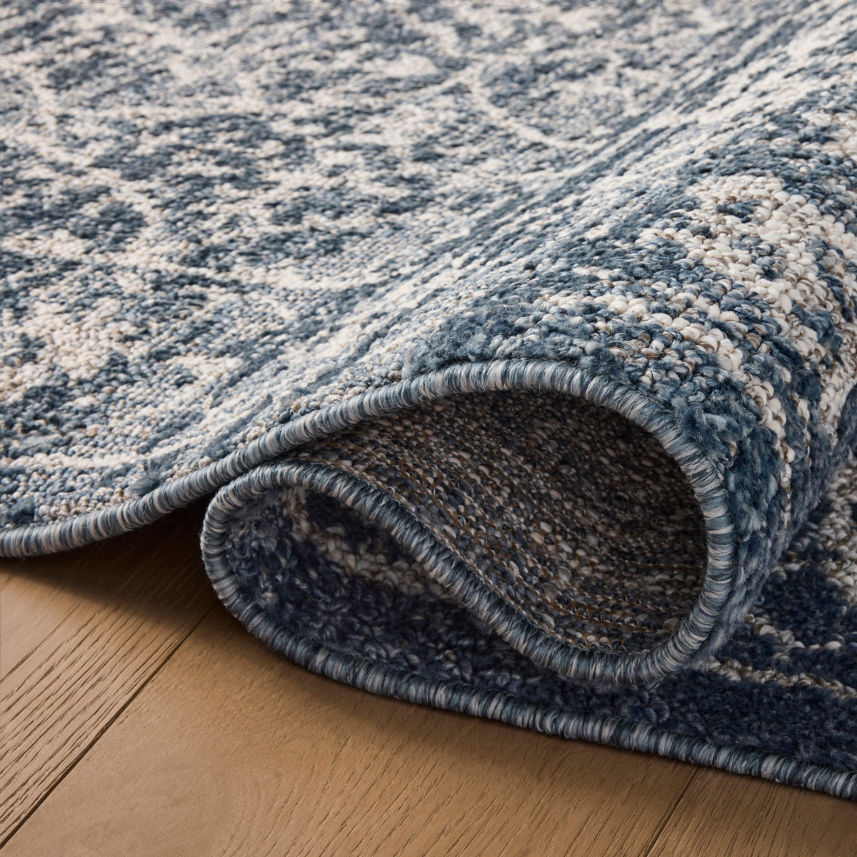Mavelle Gigi Navy Stone Rug area rug - Styled in Room