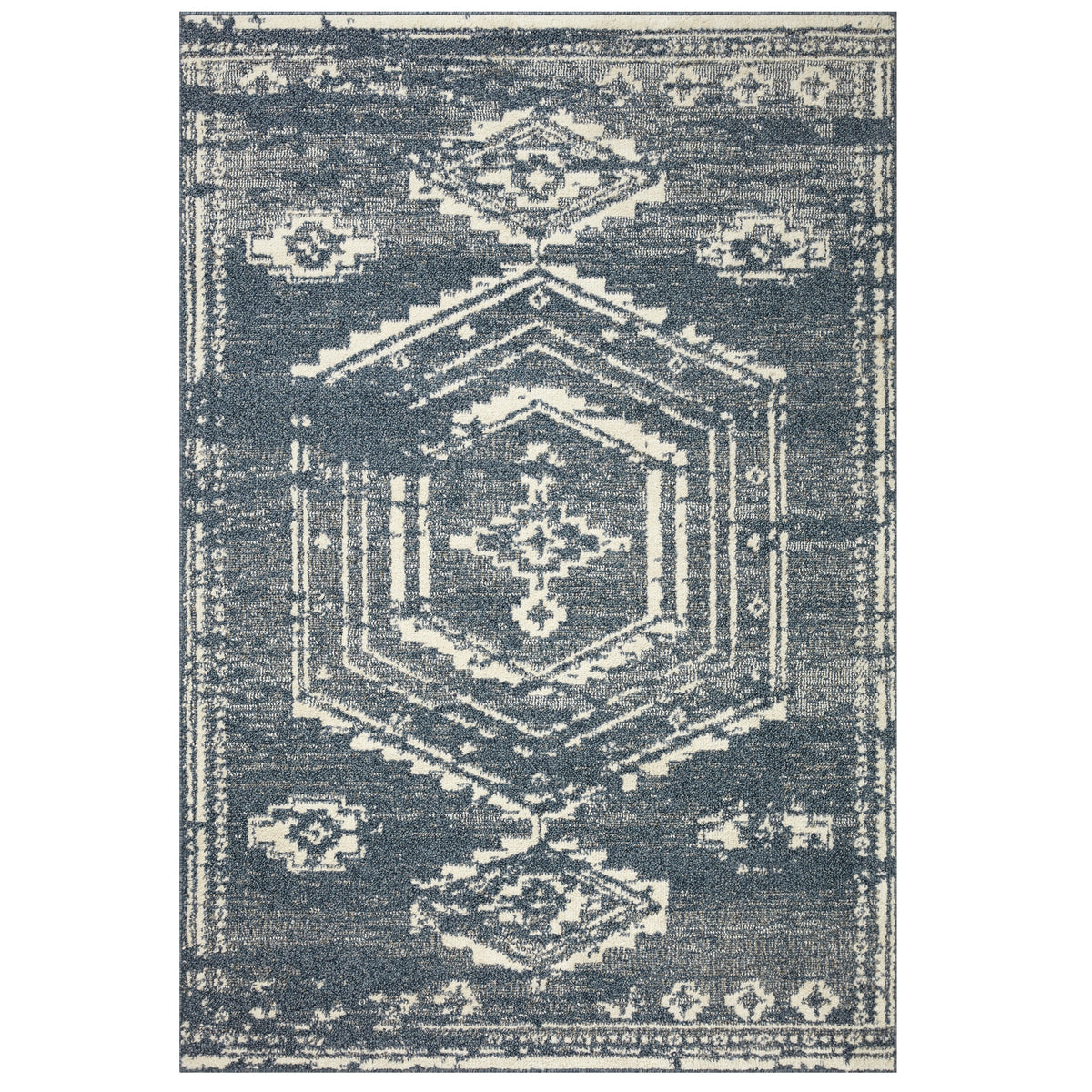 Mavelle Gigi Denim Ivory Rug area rug - Detail View