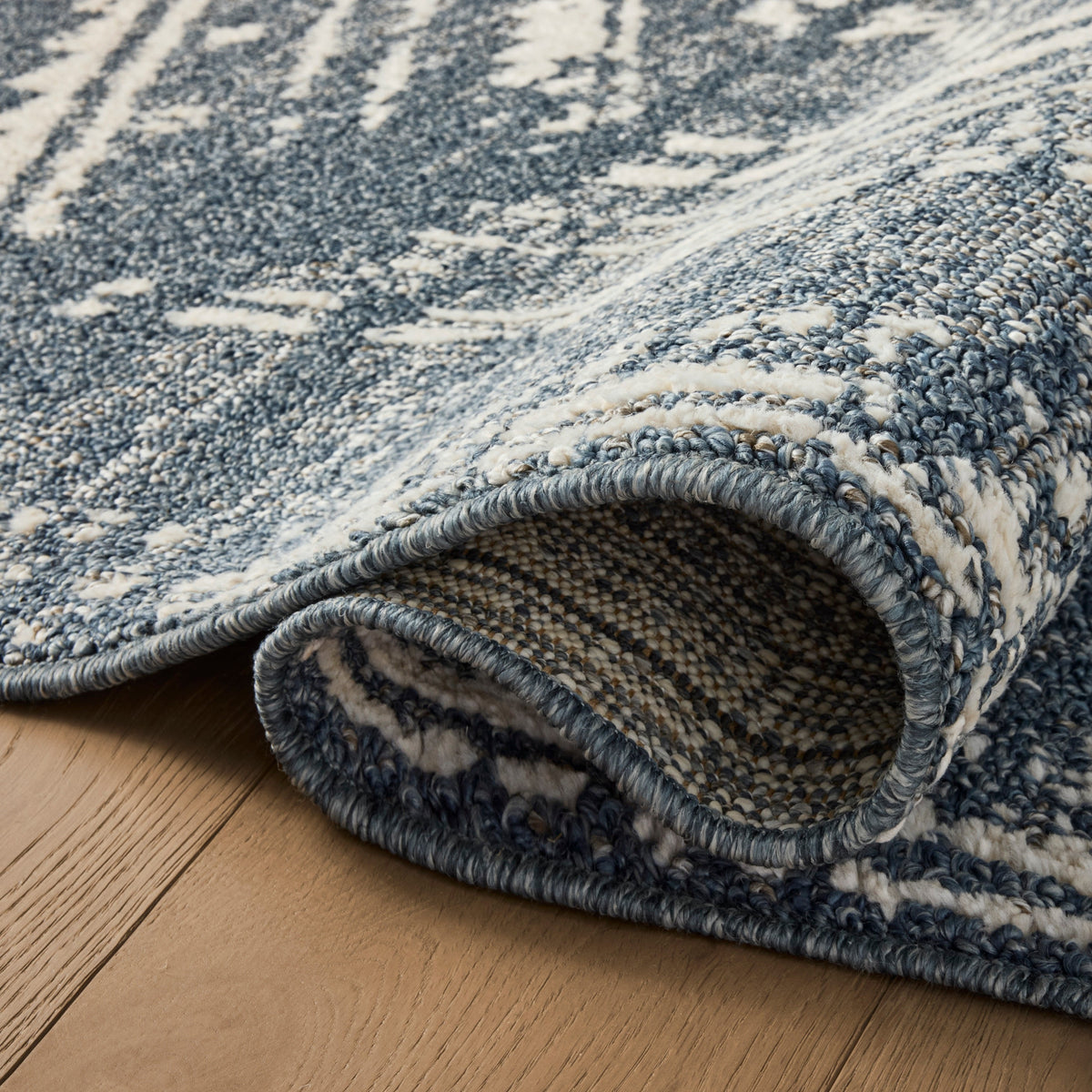 Mavelle Gigi Denim Ivory Rug area rug - Styled in Room