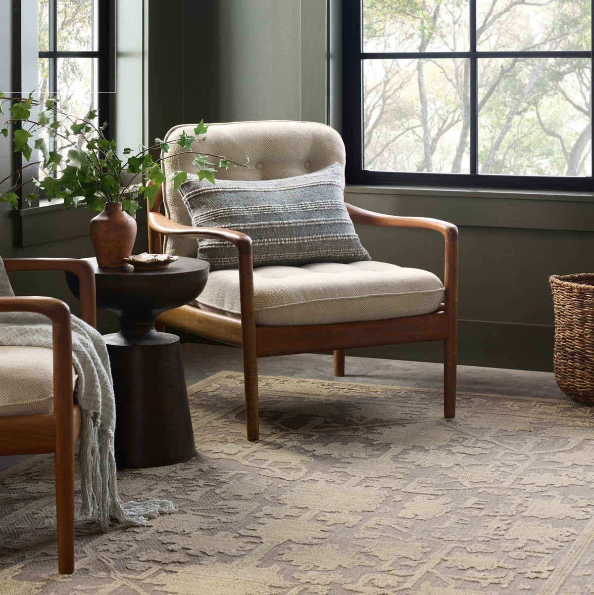 Mavelle Gloria Bark Khaki Rug area rug