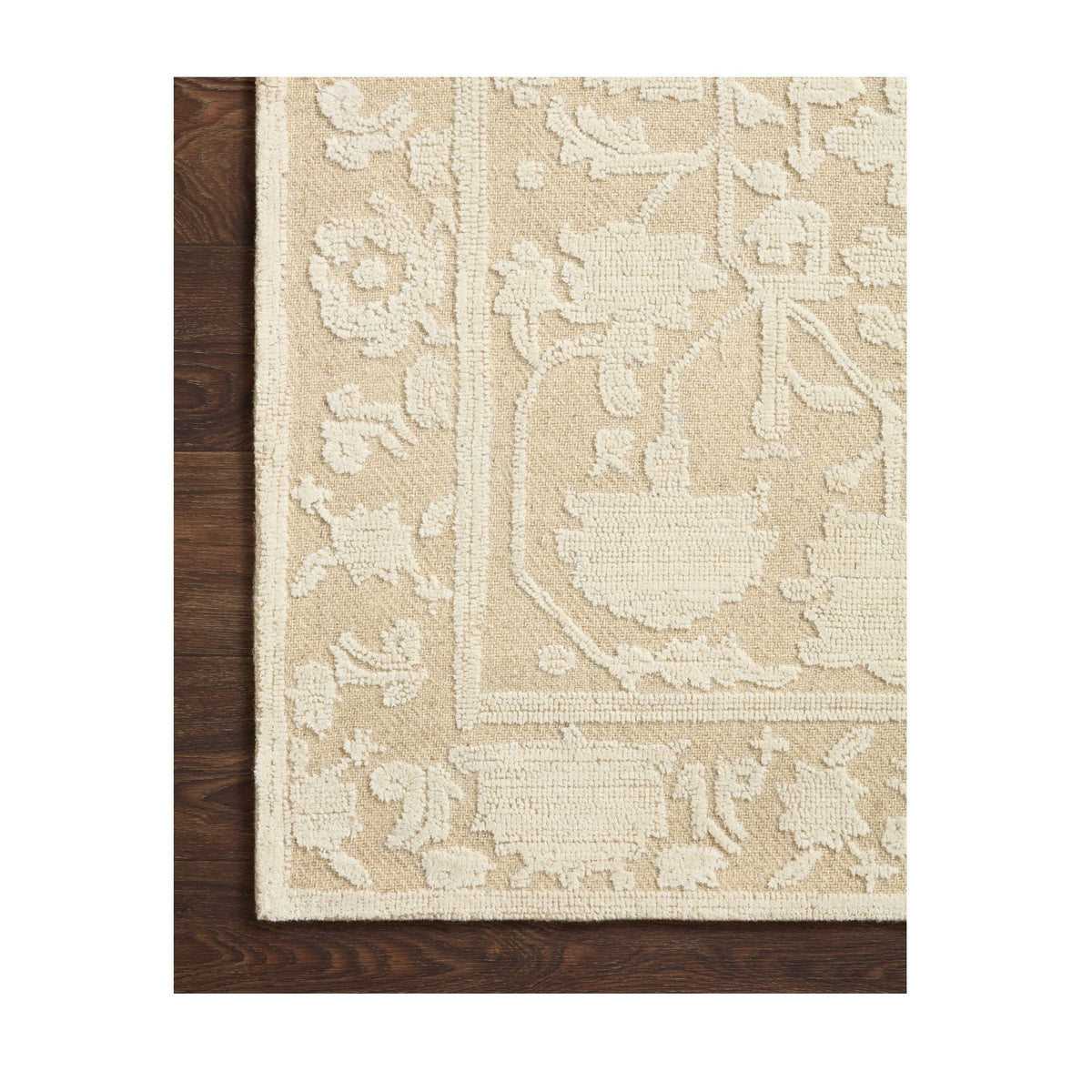 Mavelle Gloria Natural Ivory Rug area rug - Side View