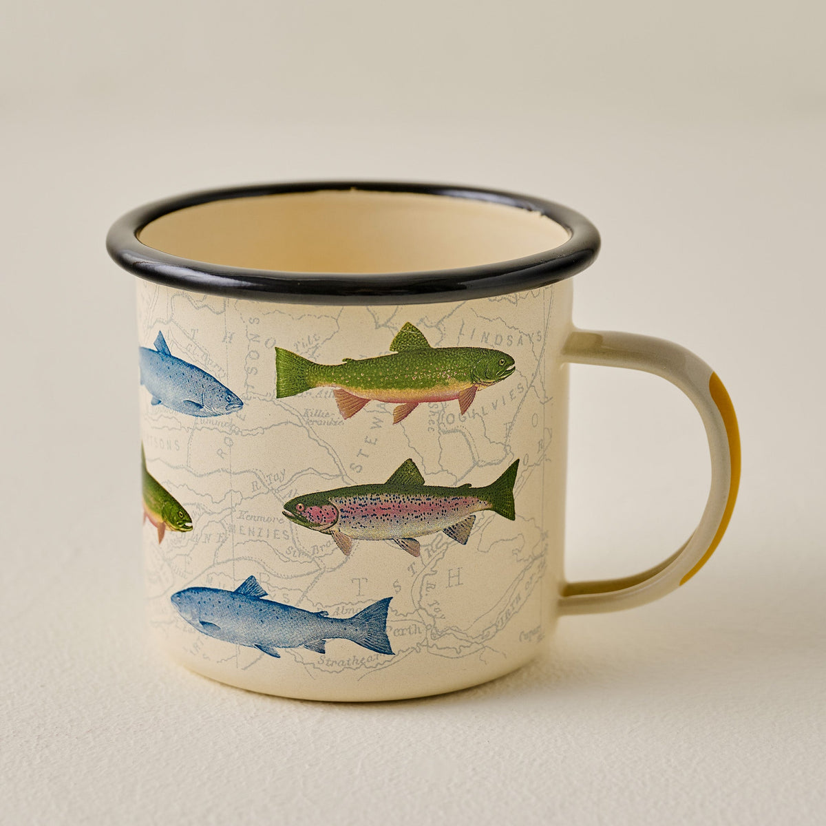 Mavelle Enamel Fish Mug mug - Detail View