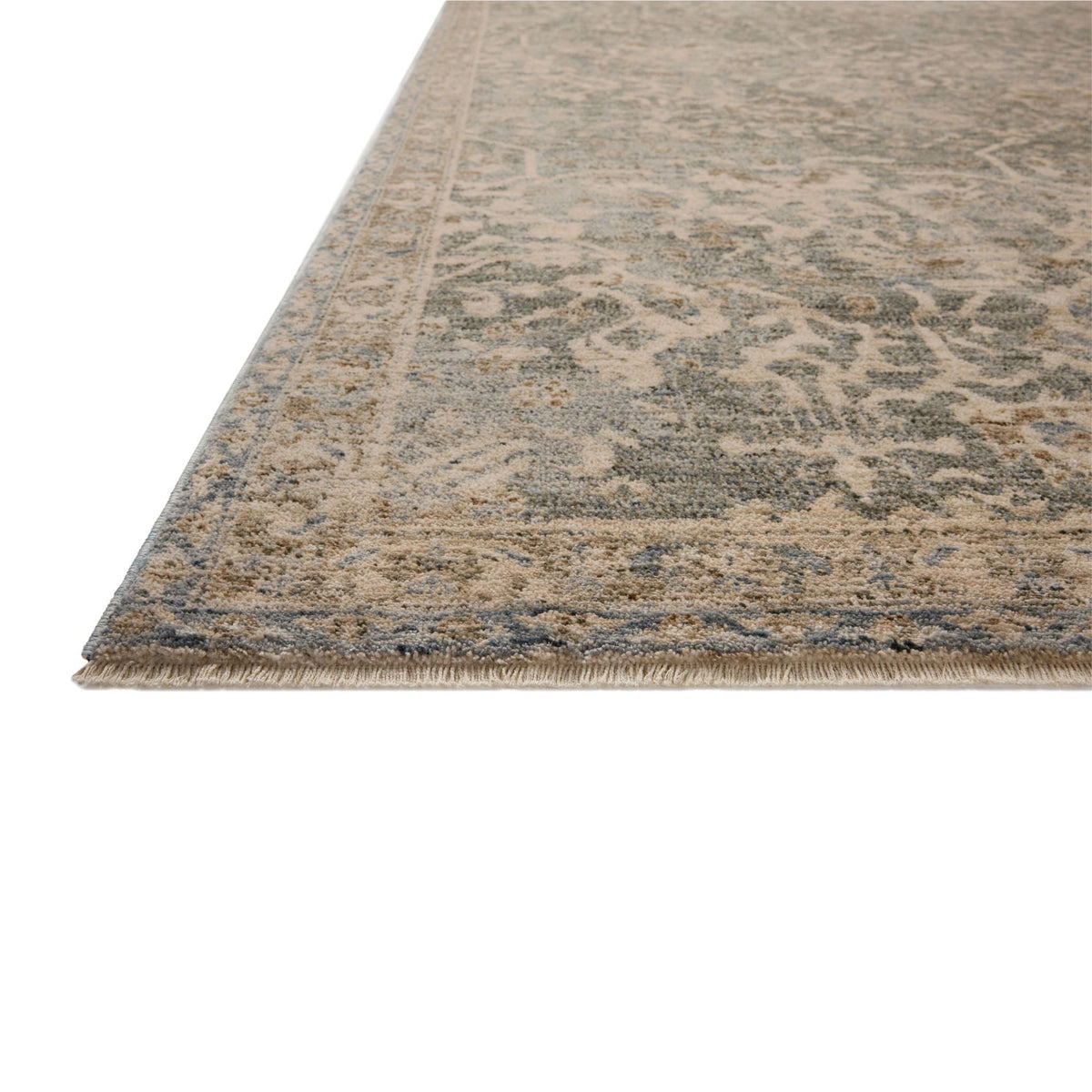 Mavelle Junie Blue Natural Rug area rug - Side View