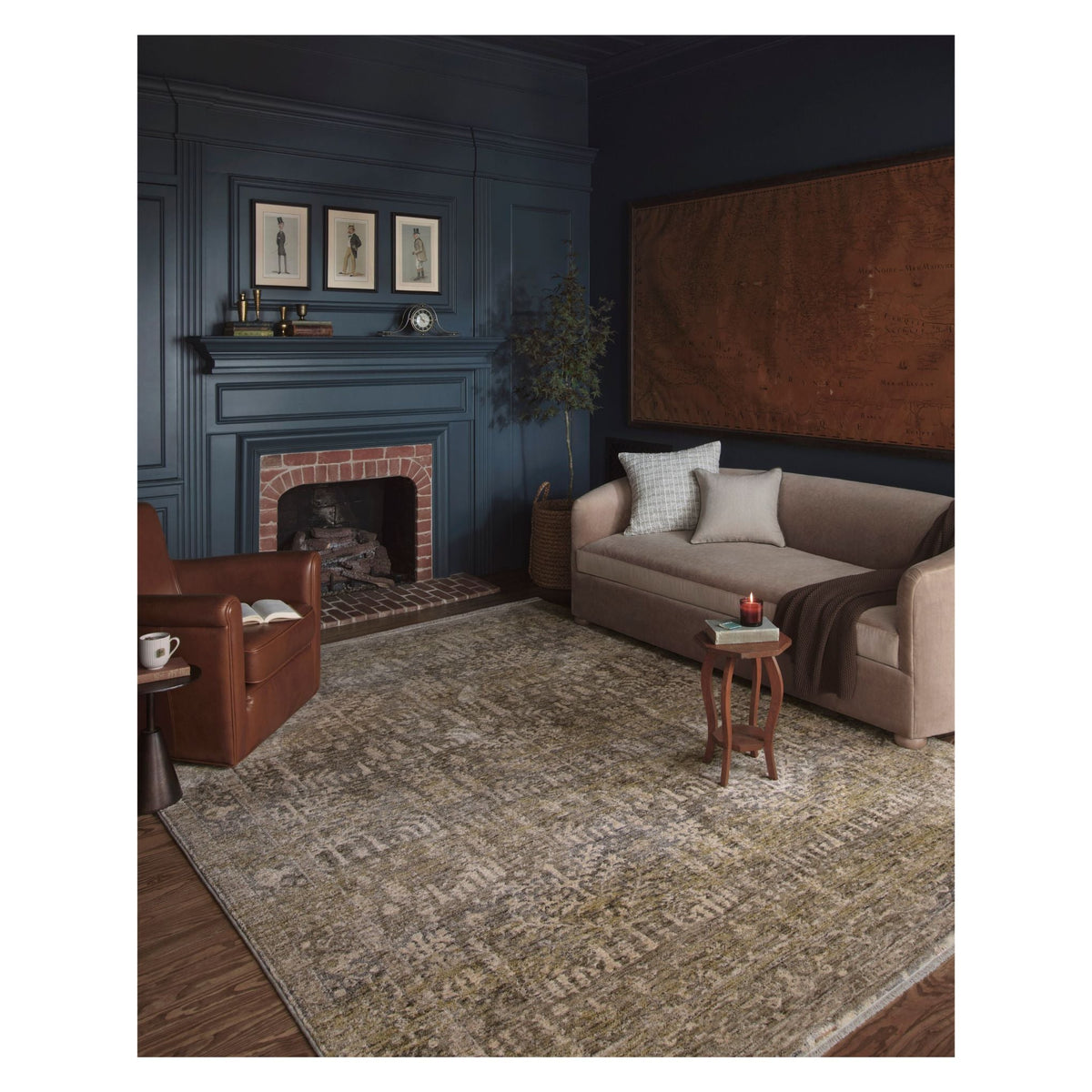 Mavelle Junie Moss Natural area rug - Side View