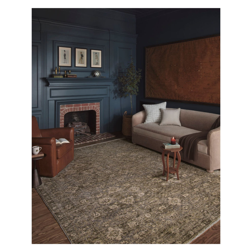 Mavelle Junie Lagoon Natural Rug area rug - Side View