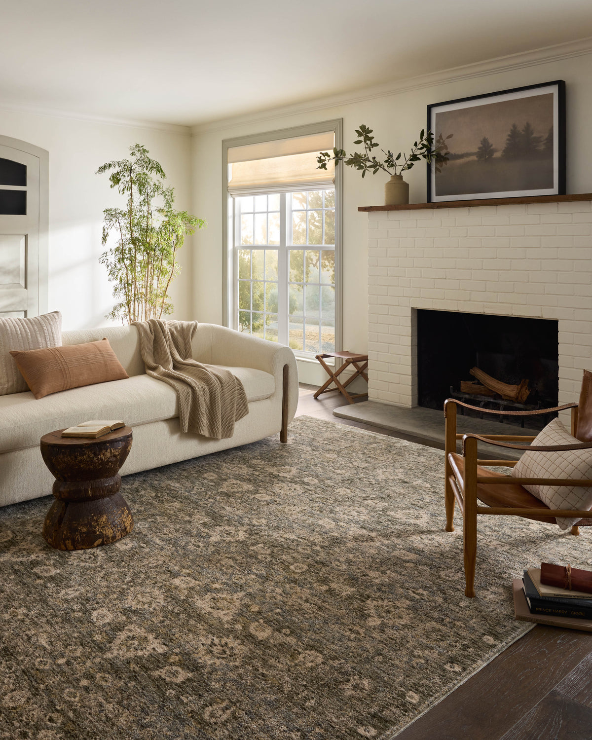 Mavelle Junie Lagoon Natural Rug area rug - Close-Up