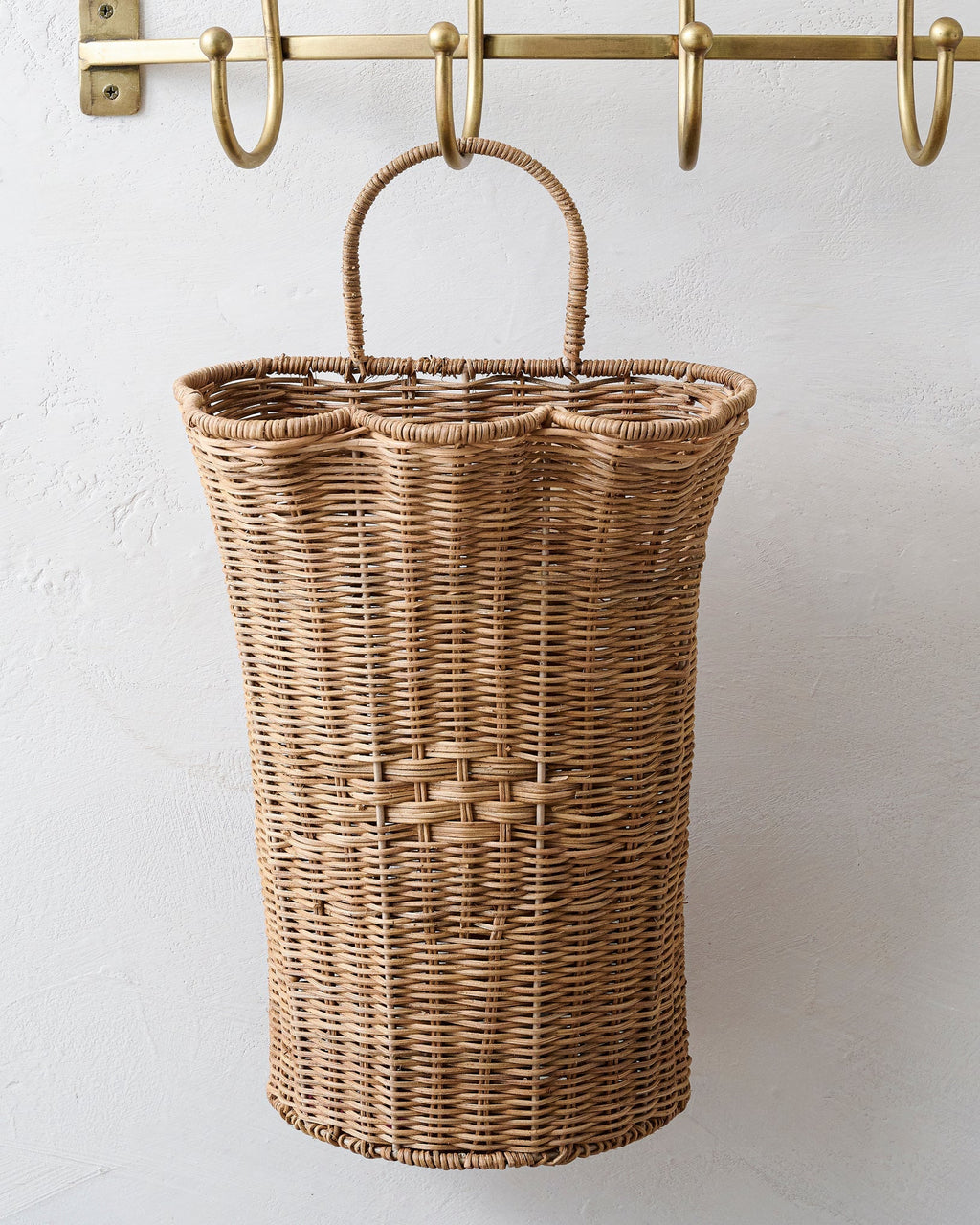 Mavelle Woven Scalloped Wall Basket storage basket