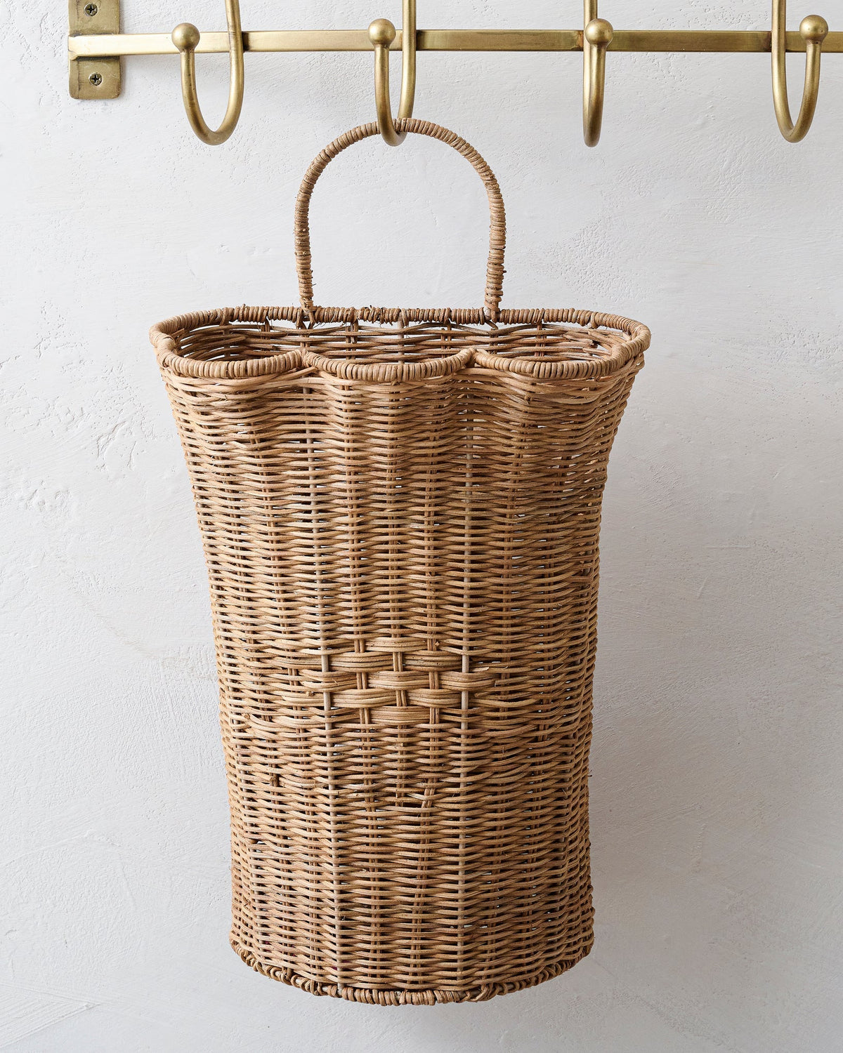 Mavelle Woven Scalloped Wall Basket storage basket