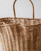 Mavelle Woven Scalloped Wall Basket storage basket - Styled in Room