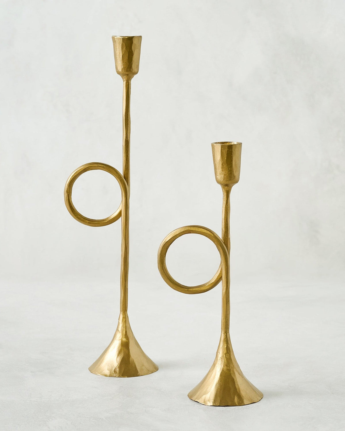Mavelle Antique Inspired Trumpet Taper Holder candle holder - Close-Up