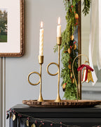 Mavelle Antique Inspired Trumpet Taper Holder candle holder - Detail View