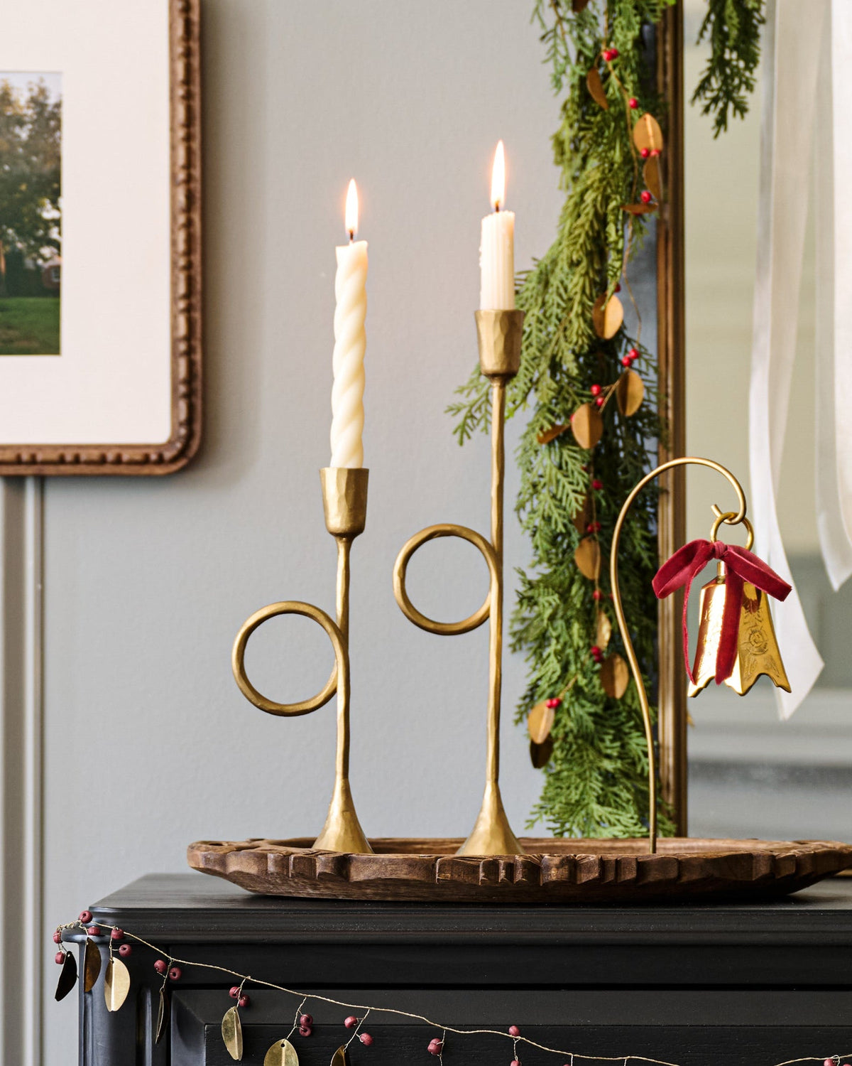 Mavelle Antique Inspired Trumpet Taper Holder candle holder - Detail View