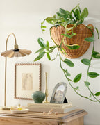 Mavelle Solene Scalloped Woven Wall Basket storage basket - Detail View
