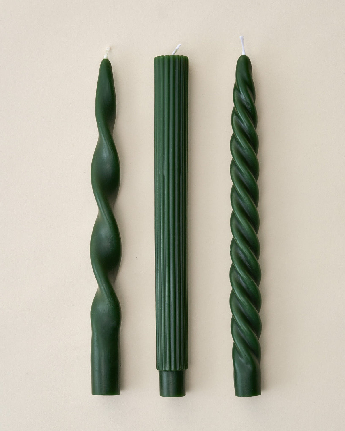 Mavelle Assorted Drippy Taper Candle - Olive candle
