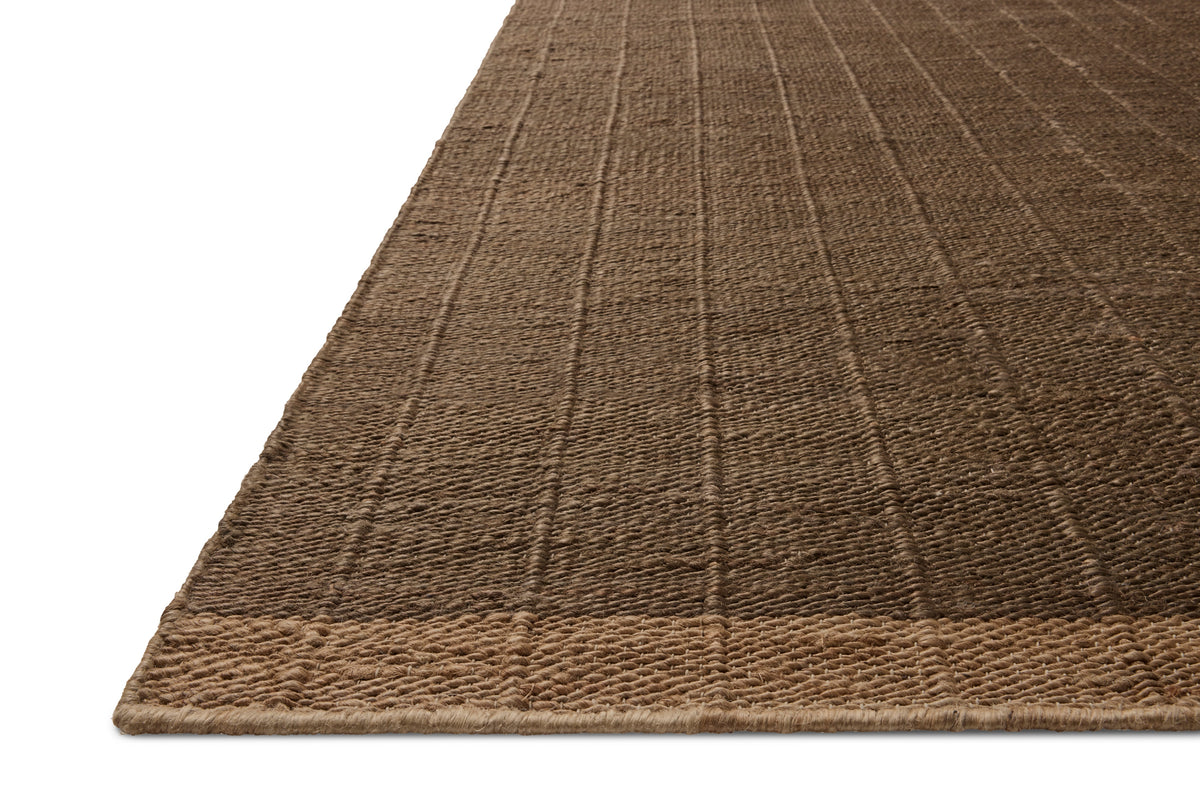 Mavelle Laken Chocolate Natural area rug - Styled in Room
