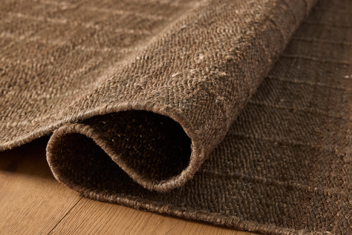Mavelle Laken Chocolate Natural area rug - Close-Up