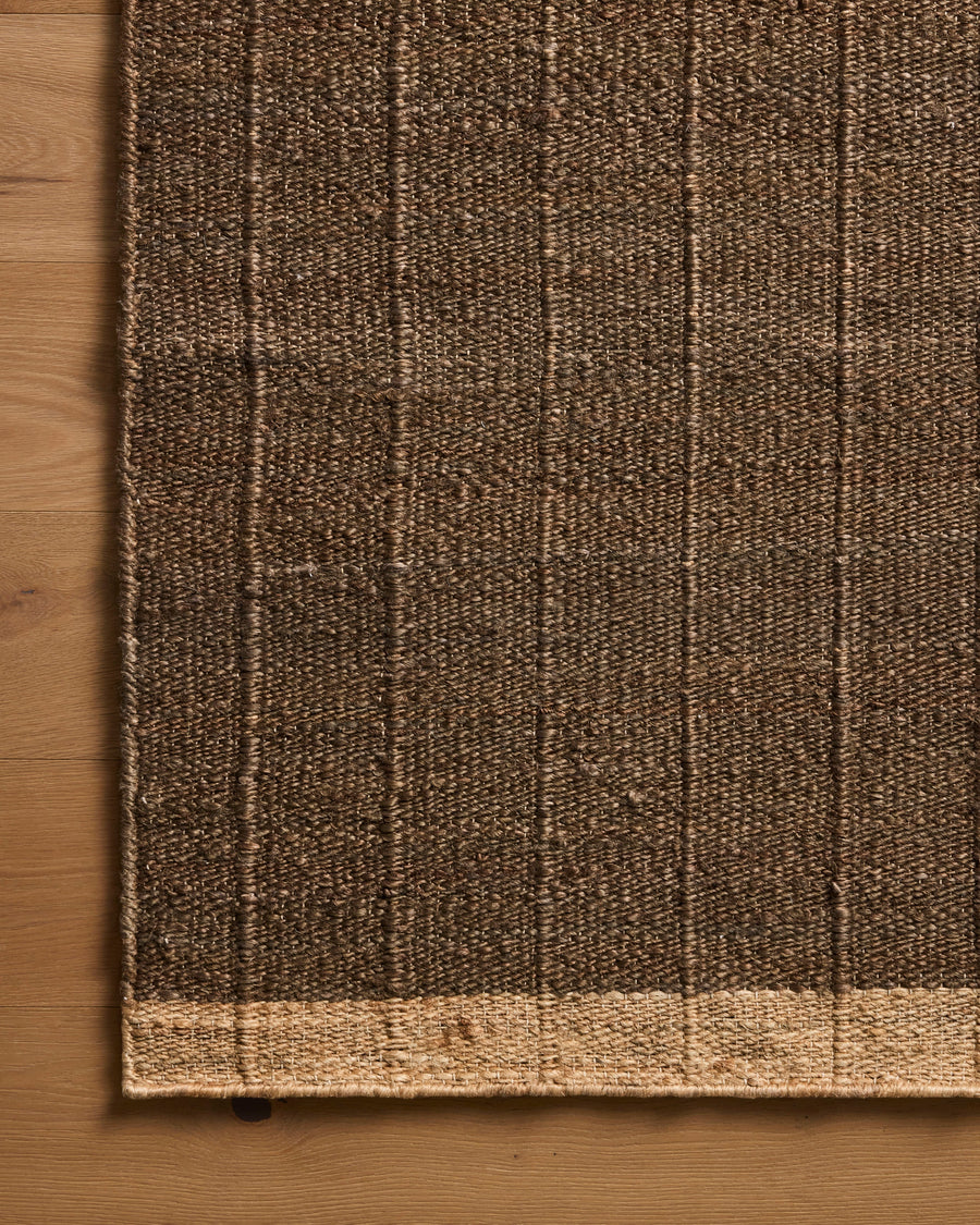 Mavelle Laken Chocolate Natural area rug