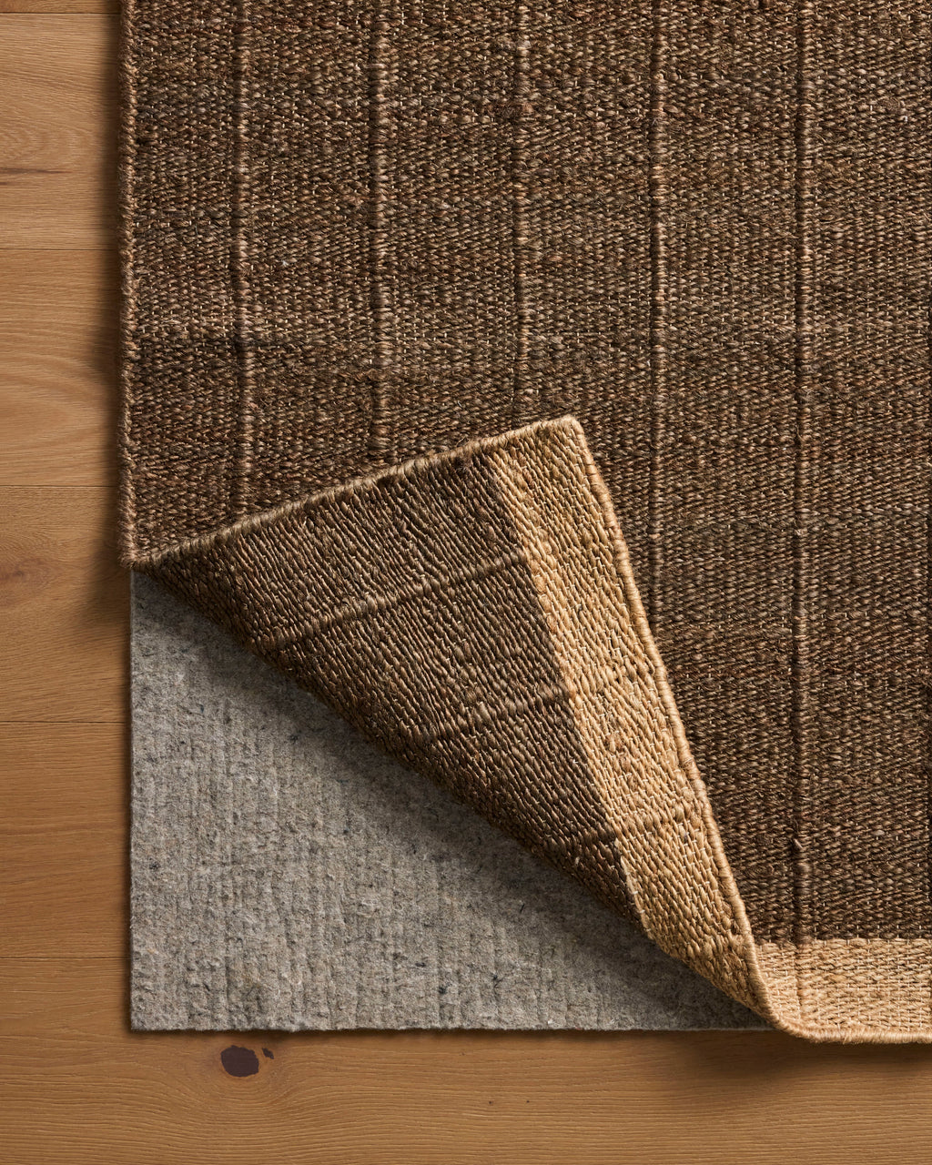Mavelle Laken Chocolate Natural area rug - Side View