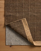 Mavelle Laken Chocolate Natural area rug - Side View