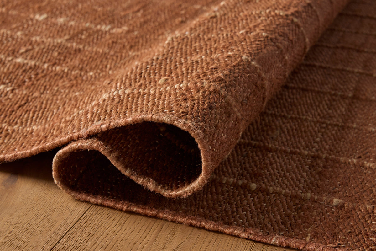 Mavelle Laken Rust Natural area rug - Close-Up