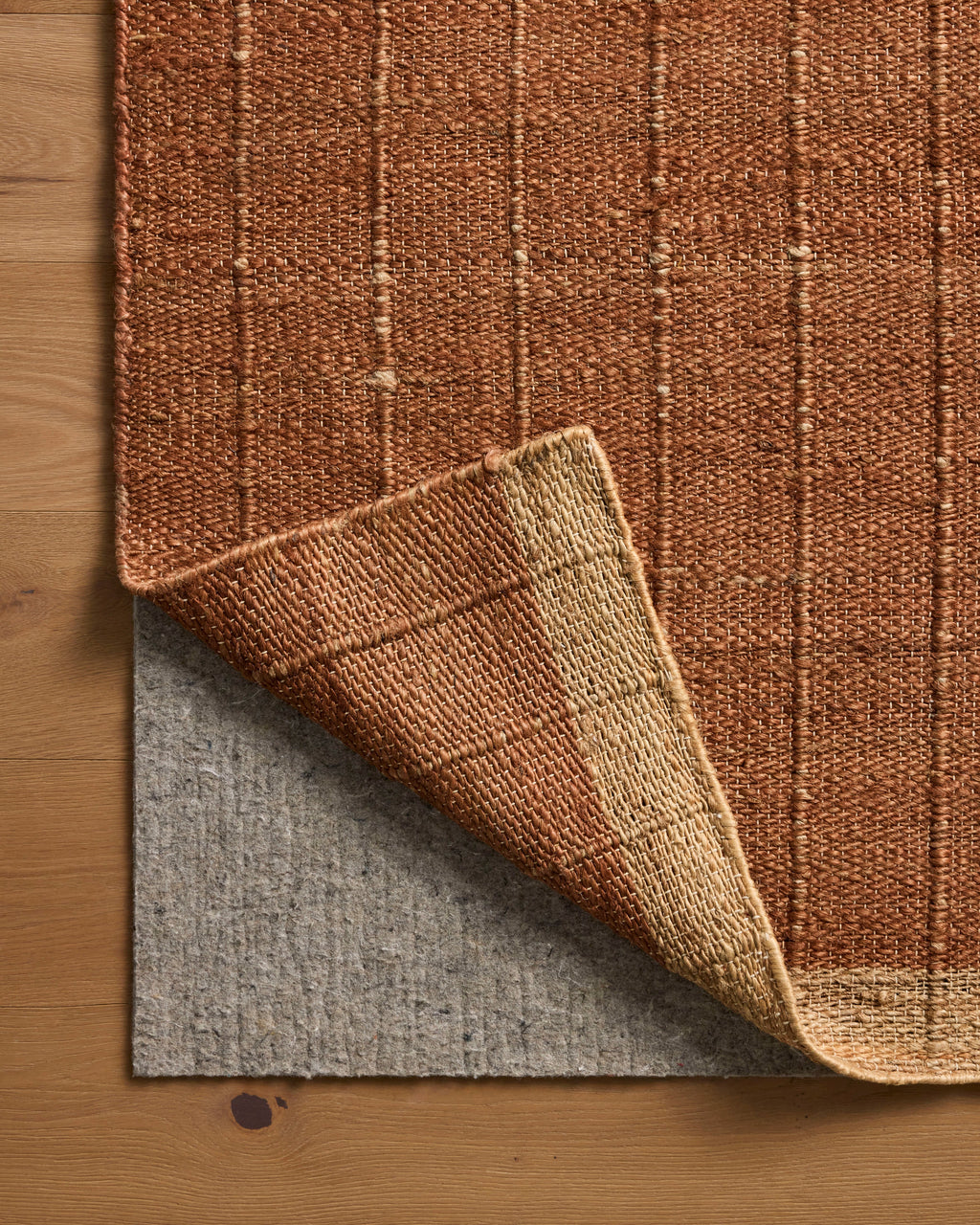 Mavelle Laken Rust Natural area rug - Side View