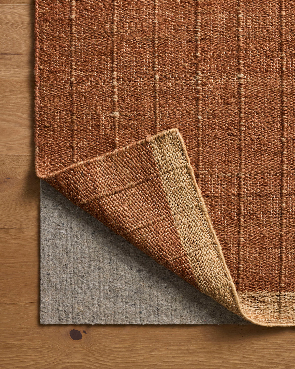 Mavelle Laken Rust Natural area rug - Side View