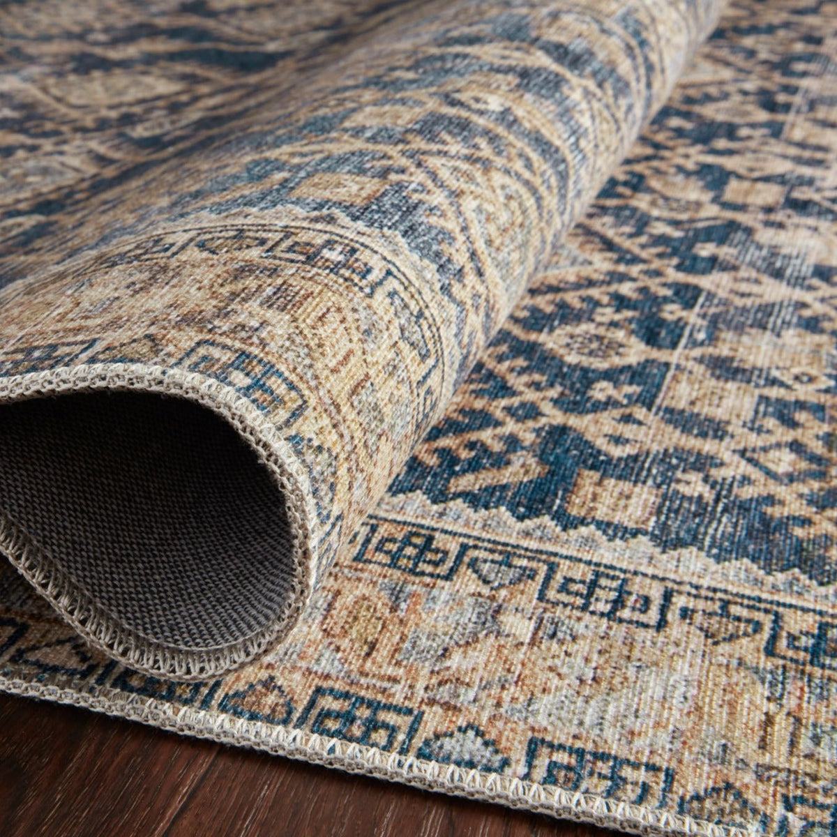 Mavelle Lenna Indigo Natural Rug area rug - Close-Up