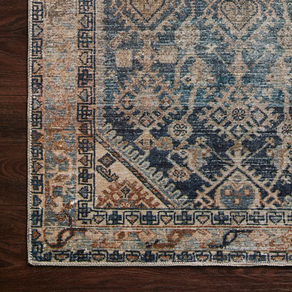 Mavelle Lenna Indigo Natural Rug area rug - Styled in Room