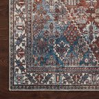 Mavelle Lenna Brick Sky Rug area rug - Styled in Room