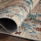 Mavelle Lenna Denim Sand Rug area rug - Close-Up