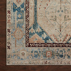 Mavelle Lenna Denim Sand Rug area rug - Styled in Room