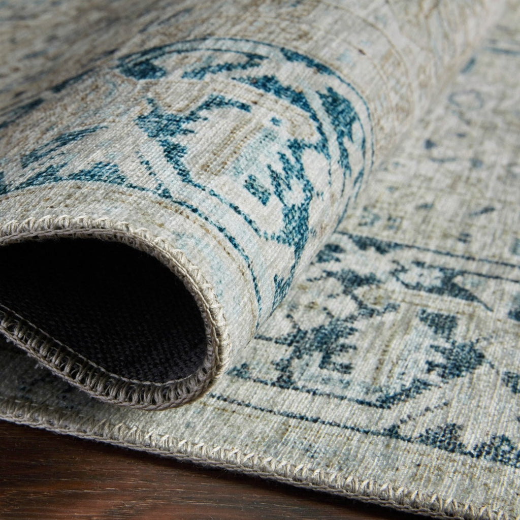 Mavelle Lenna Natural Denim Rug area rug - Close-Up