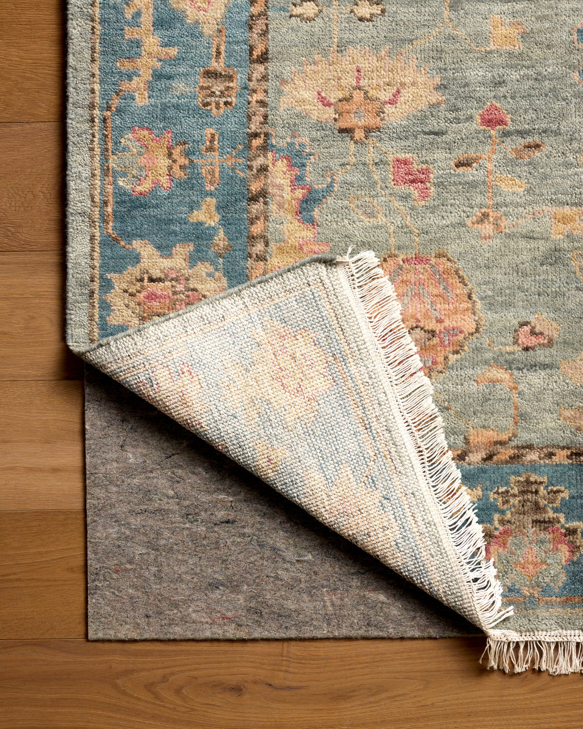 Mavelle Lucielle Blue Multi area rug - Side View