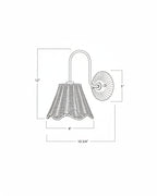 Mavelle Lucinda Rattan Scallop Wired Sconce wall sconce - Close-Up