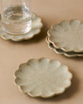 Mavelle Scalloped Edge Stoneware Coaster Set coaster set - Detail View