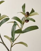 Mavelle Olive Leaf Stem faux floral stem - Side View