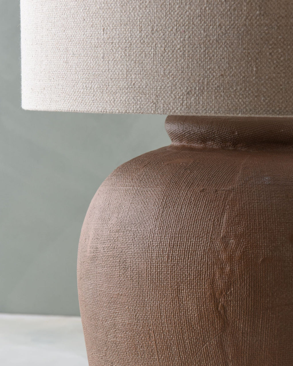 Mavelle Clay Oversized Greenleigh Table Lamp table lamp - Styled in Room
