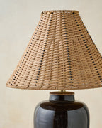 Mavelle Amalia Table Lamp with Woven Shade lamp shade - Styled in Room