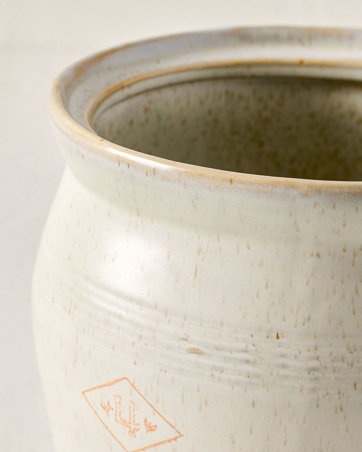 Mavelle French Grey Embossed Stripe Canister kitchen storage piece - Close-Up
