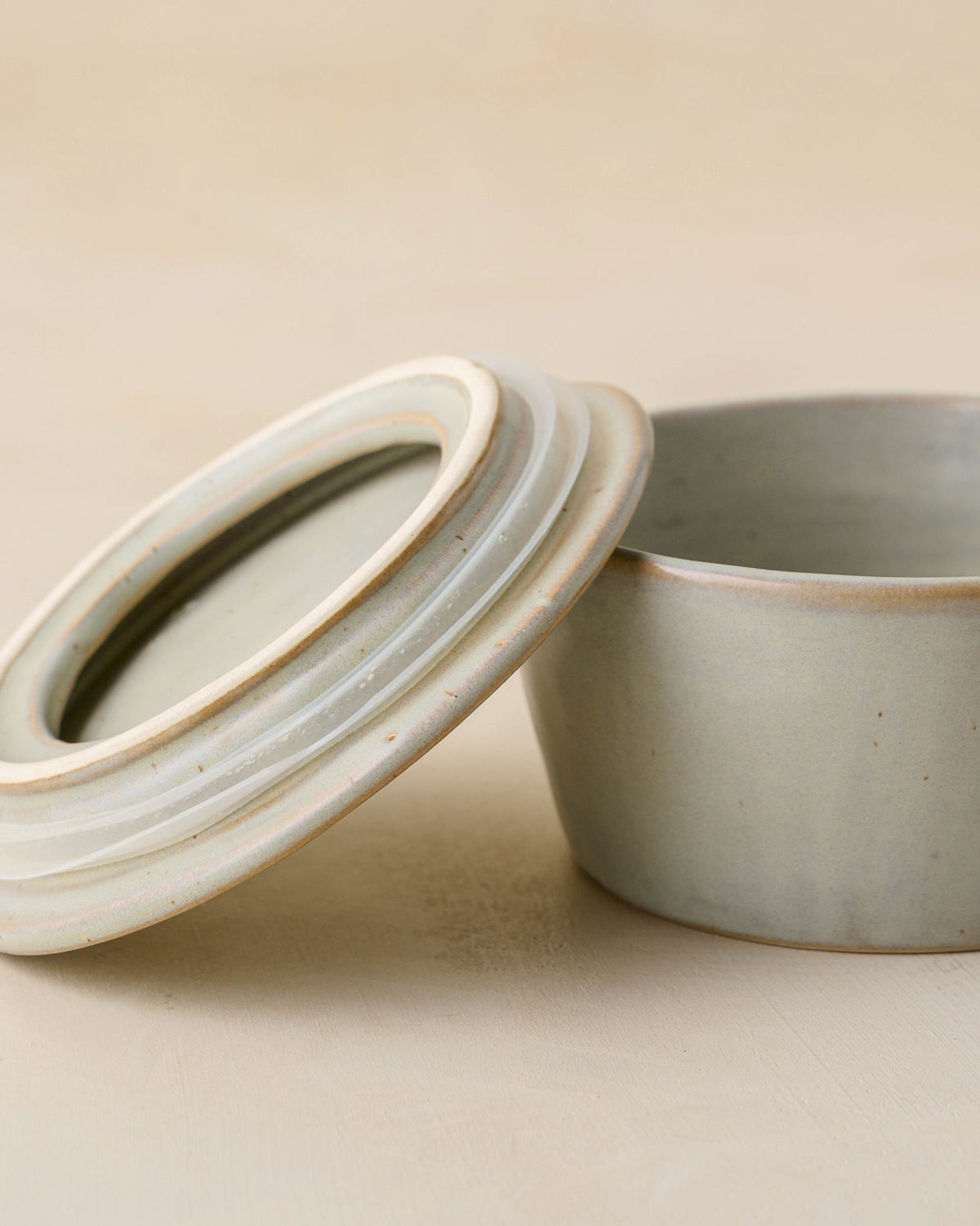 Mavelle French Grey Ceramic Food Storage Bowl bowl - Styled in Room