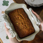 Mavelle Loden Green Scalloped Loaf Pan baking dish