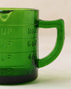 Mavelle Green Glass One Cup Measuring Cup mug - Styled in Room