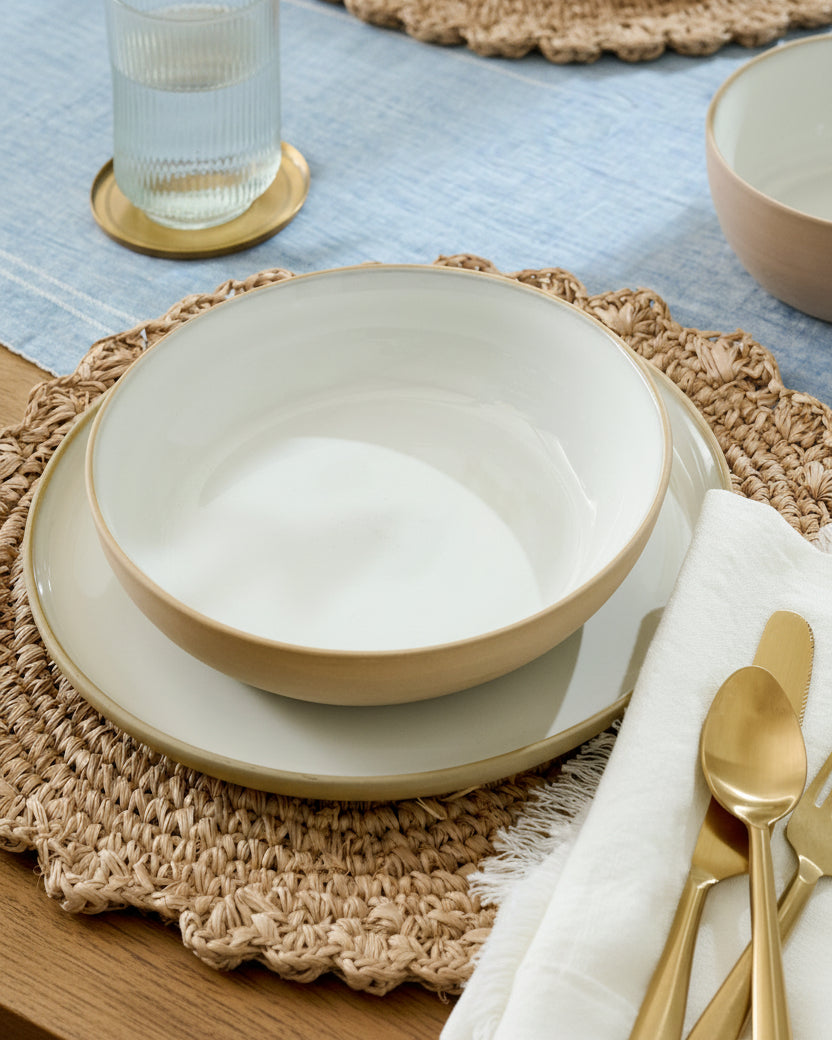 Mavelle Stone White Lakelynn Pasta Bowl bowl
