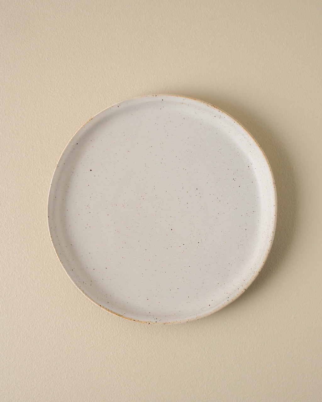 Mavelle French White Speckle Plate dinnerware set - Close-Up