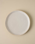Mavelle French White Speckle Plate dinnerware set - Close-Up